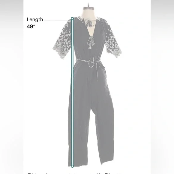 Ulla Johnson Alexi Black and White Embroidered Jumpsuit - Picture 5 of 6